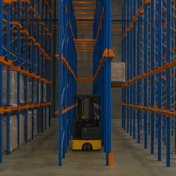 Drive-in and drive-thru racking system in a warehouse in Pakistan
