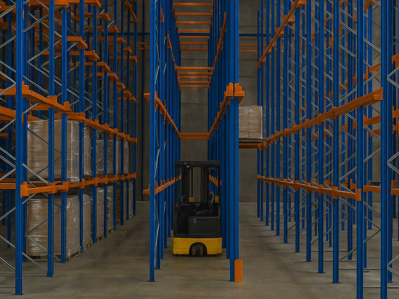 Drive-in and drive-thru racking system in a warehouse in Pakistan