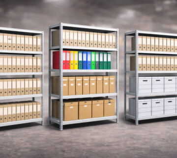 Steel file shelving system for office archive storage in Karachi