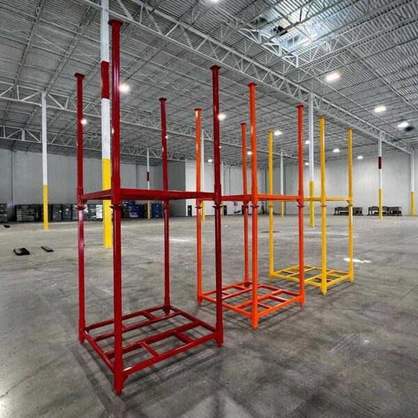 Stackable steel pallets in warehouse Karachi Pakistan